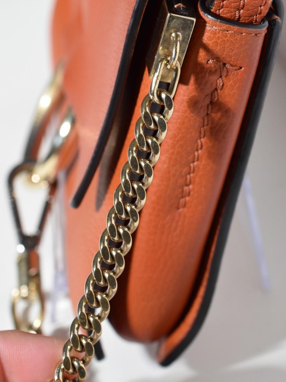 Chloé Small Faye Shoulder Bag Cognac / Brown Calfskin Leather - Picture 13 of 16